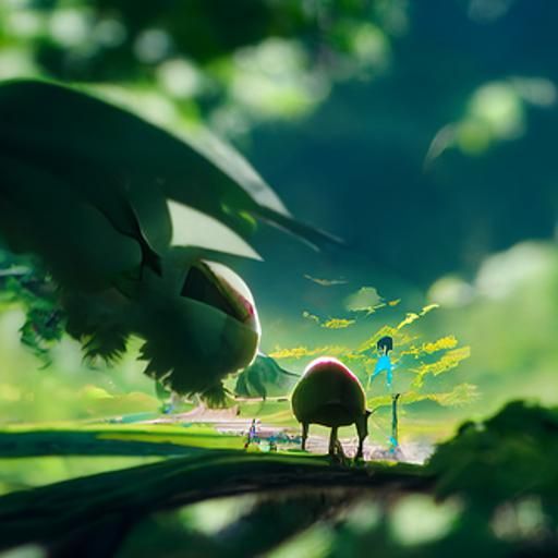 Pokemon in Studio Ghibli Anime Style