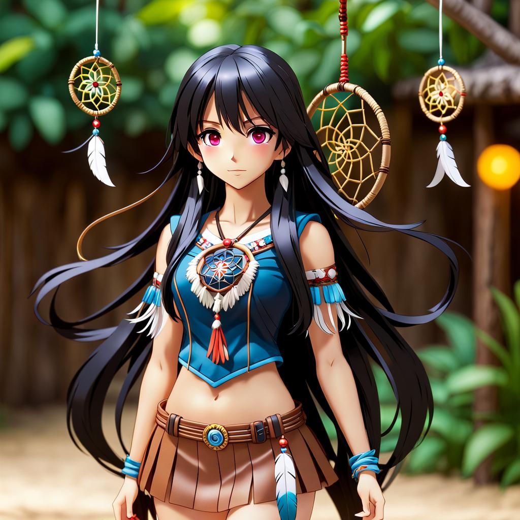 Anime Figure in Native American Outfit