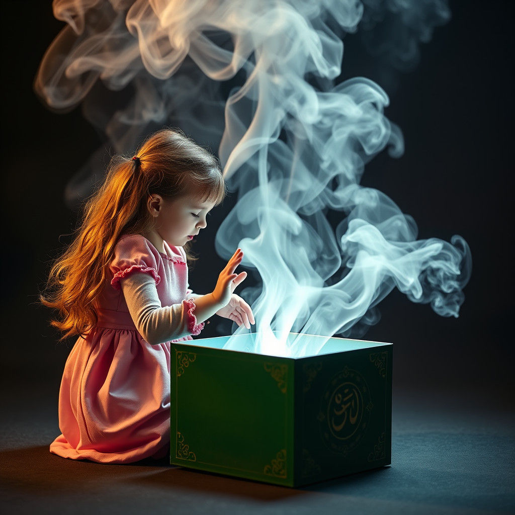 Smoke Genie Emerges from Green Box