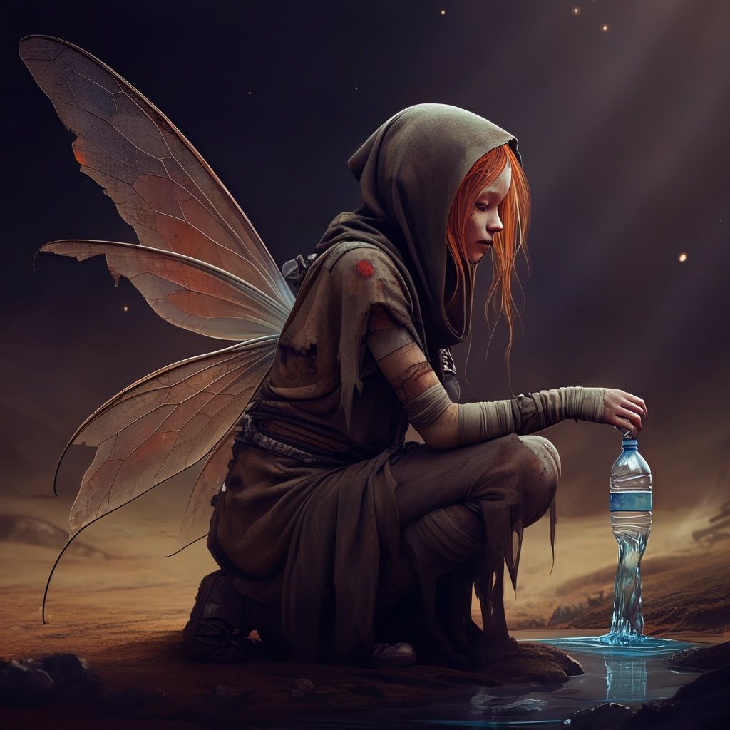 Apocalyptic Fairy Scavenger with Water Source