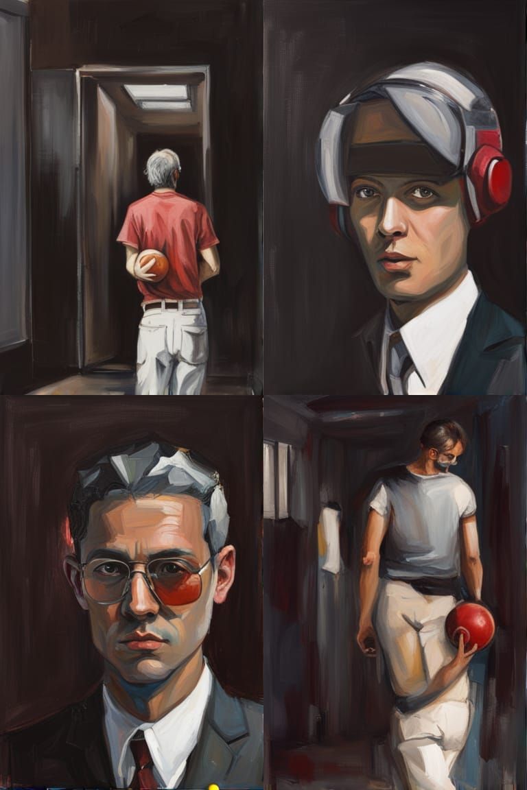 Cyberpunk Painting Merging Math, Game Theory, and Football