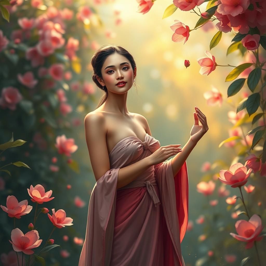 Blooming Woman in Ethereal Style