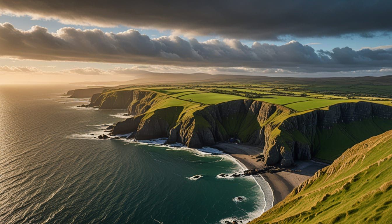 Irish Landscape at Golden Hour