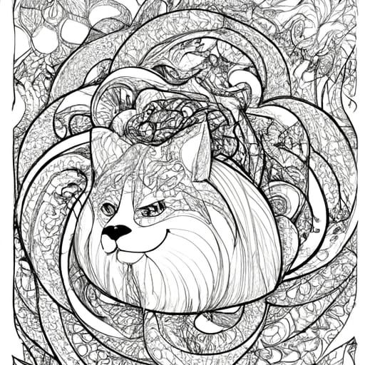 Intricate Animal Coloring Page for Adults