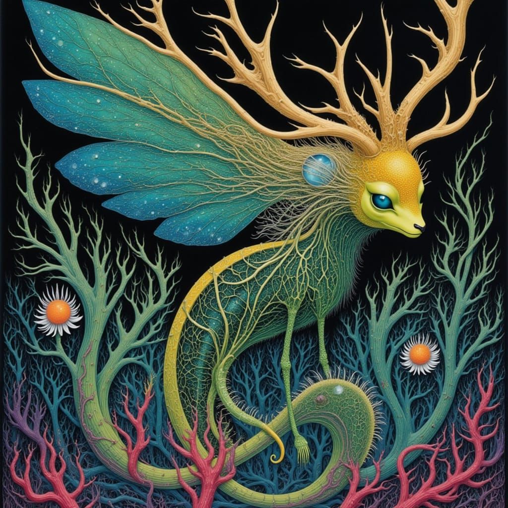 Psychedelic Forest Fairy Book Cover Art