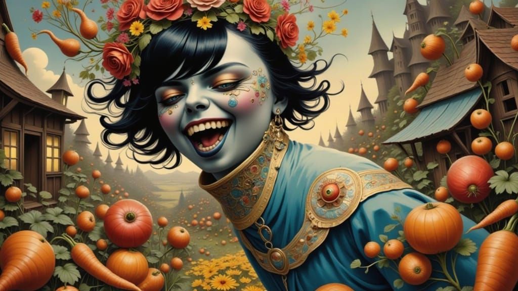 Jack the Whipper in Dark Fantasy Village Scene