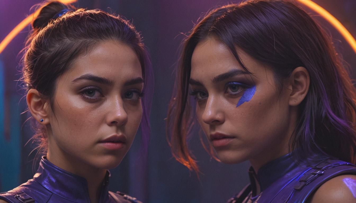 Dynamic MMA Fighters Portrait in Comic Book Style