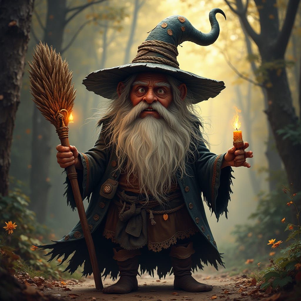 Mystical Baba Yaga Illustration