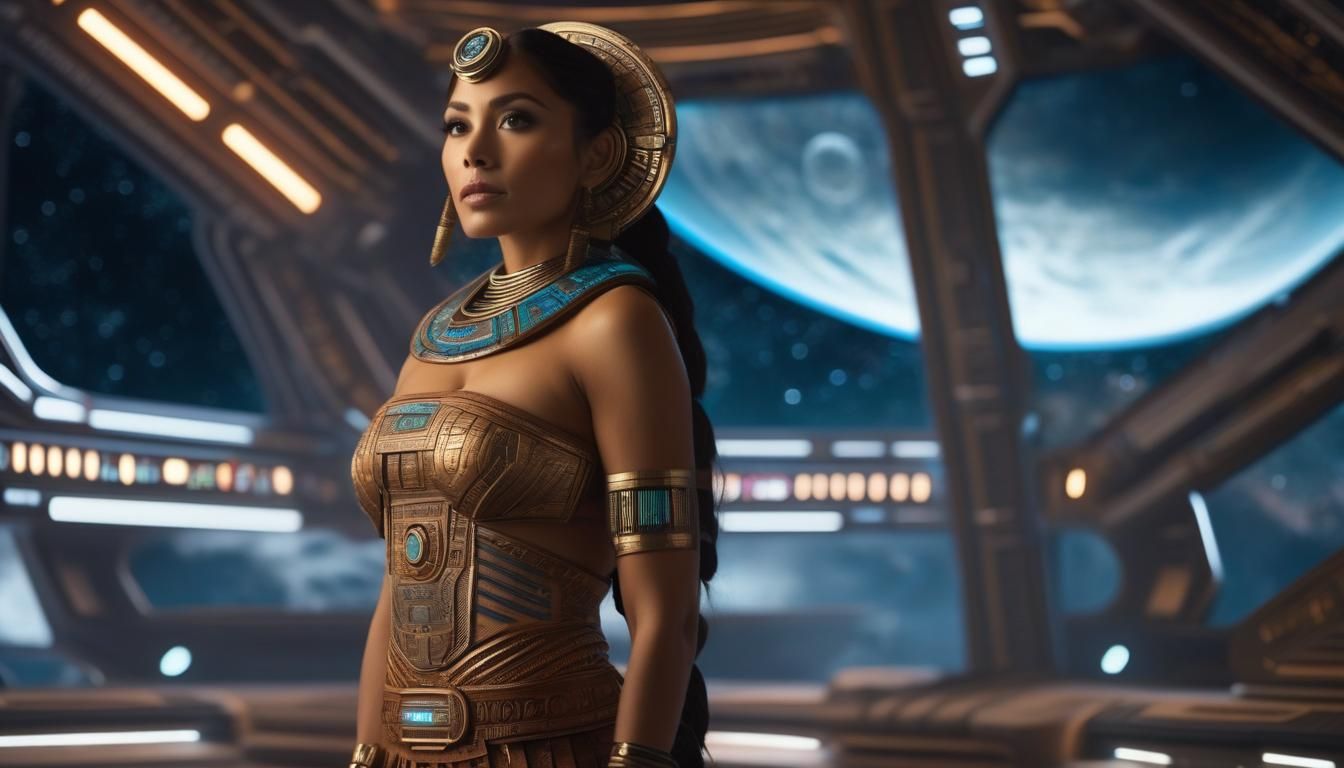 Mayan Woman in Sci-Fi Setting