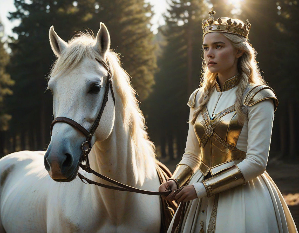 Regal Rider in Golden Hour Glory