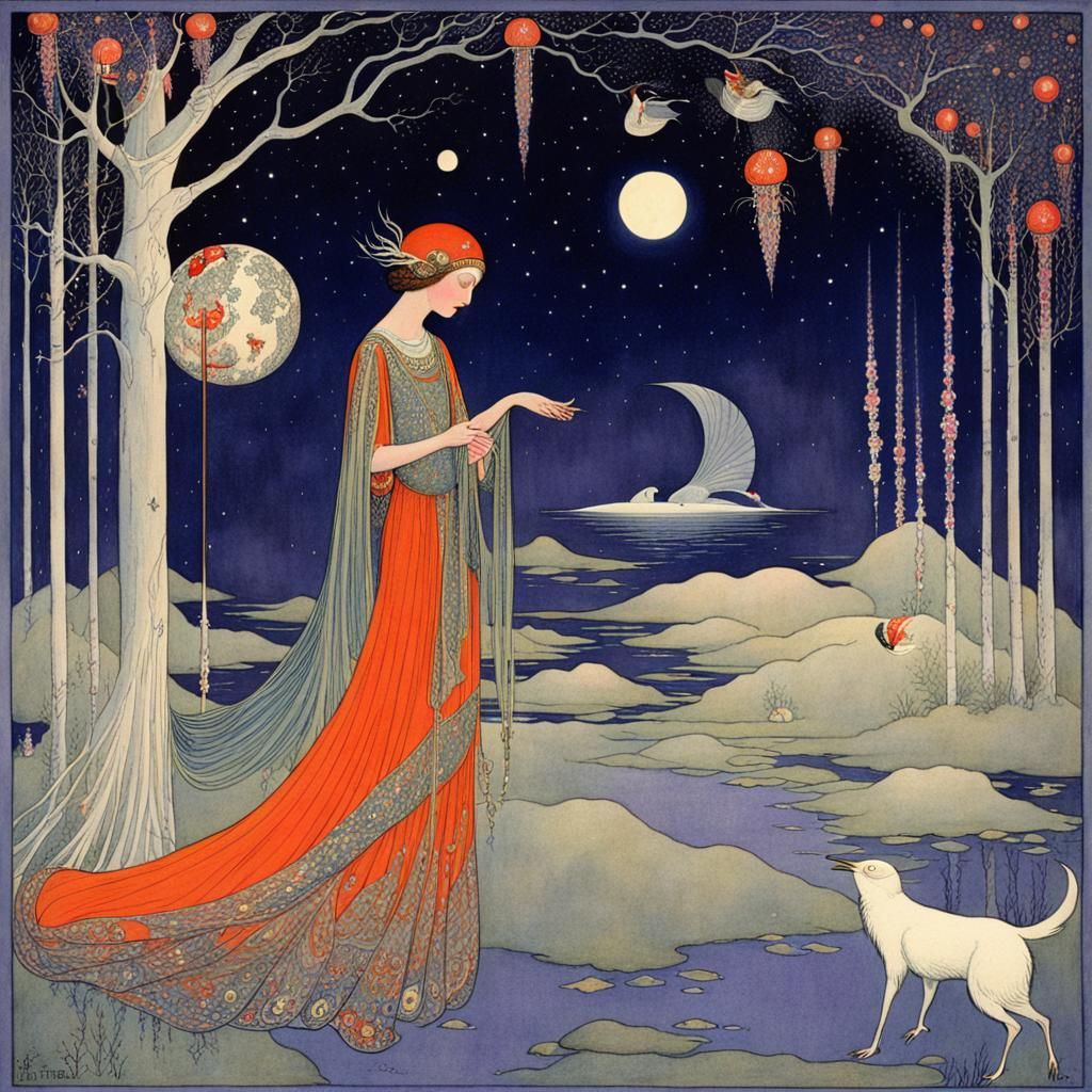 Ethereal Illustration in Golden Age Style