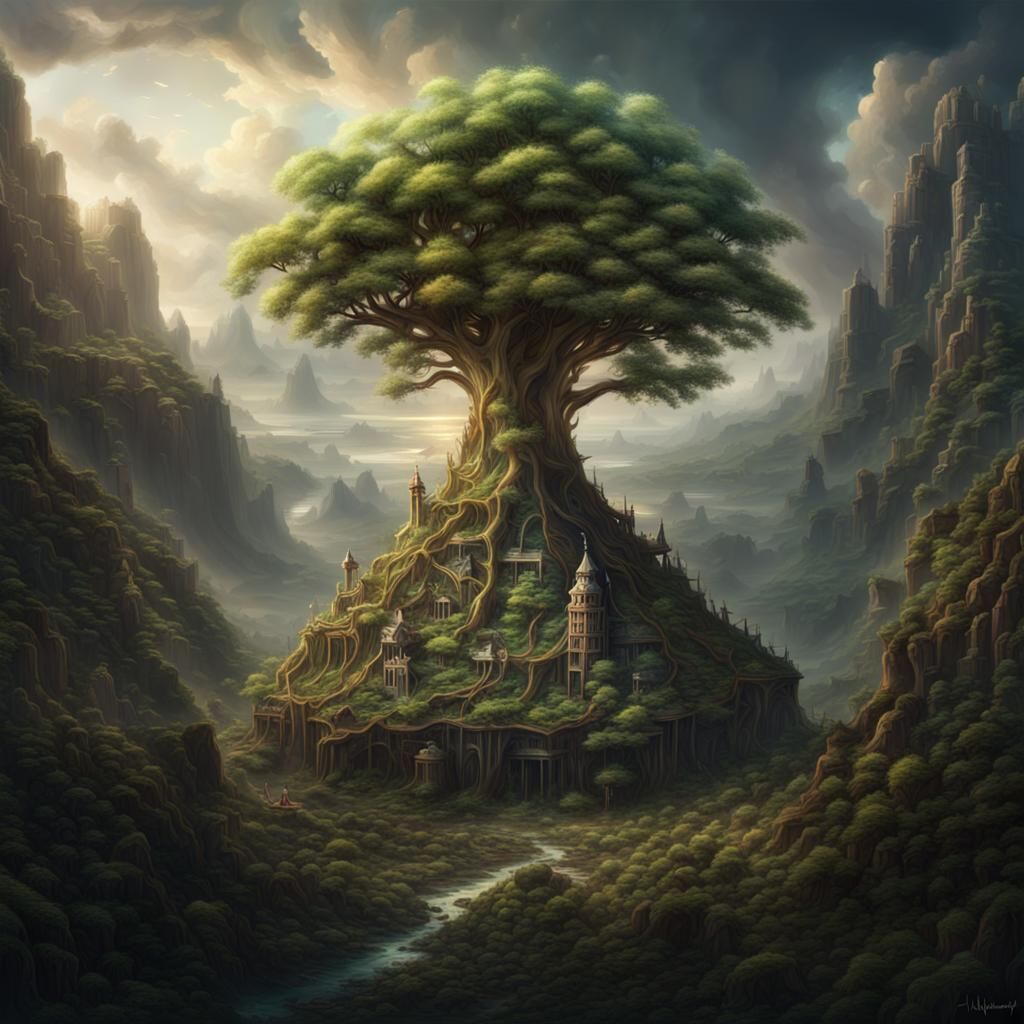 World Tree Seedling: Epic Digital Matte Painting