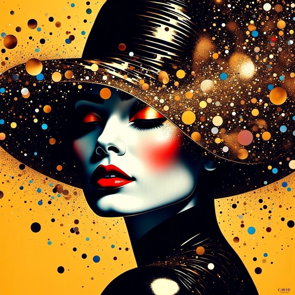 Glittering Confetti Storm in Vibrant Pop Art Style