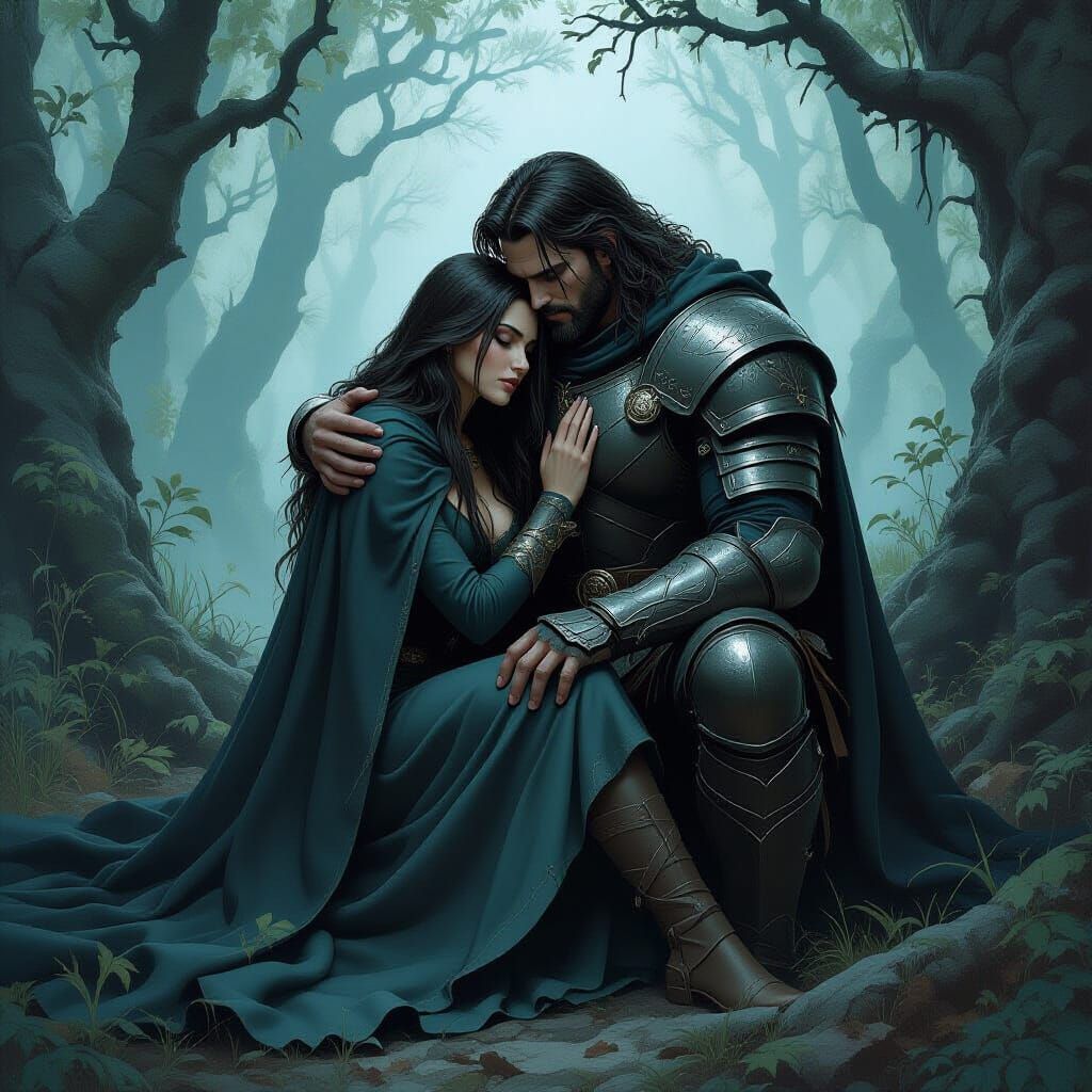 Warlord's Last Vow in Dark Mystical Forest