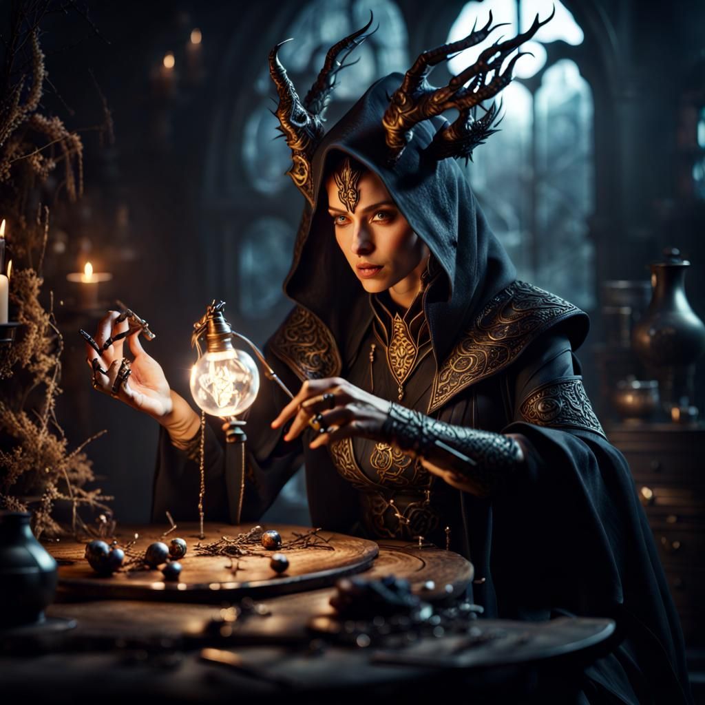Warlock Creates Creature with Magic in 8K