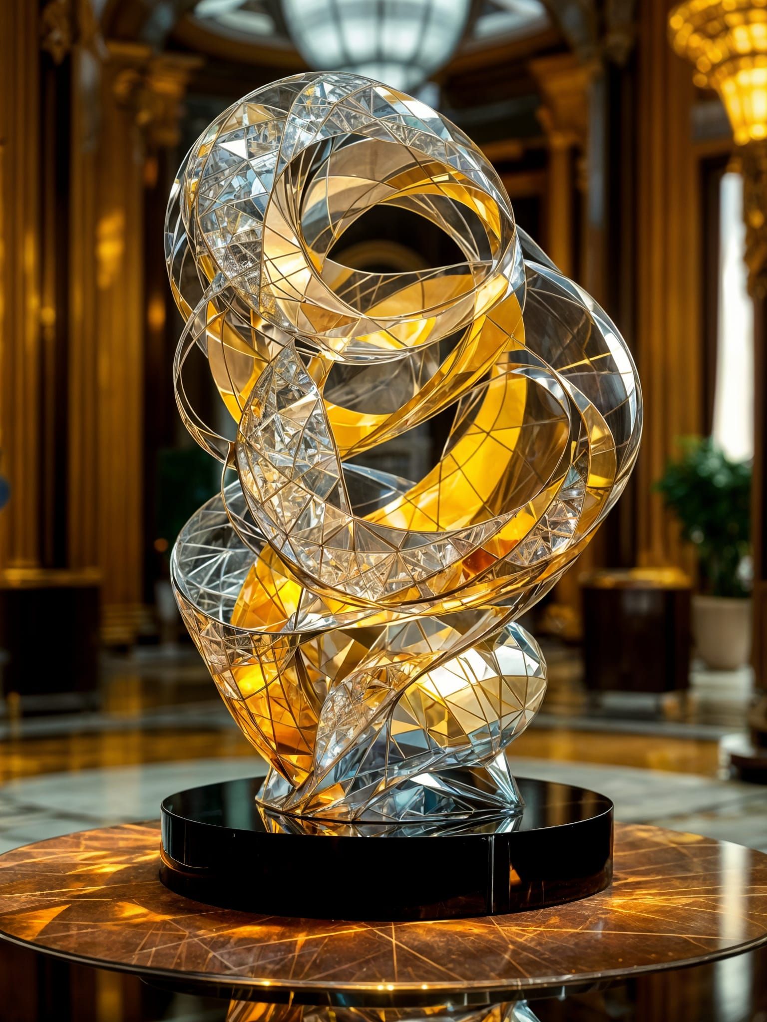 Art Deco Abstract Sculpture in Museum Setting