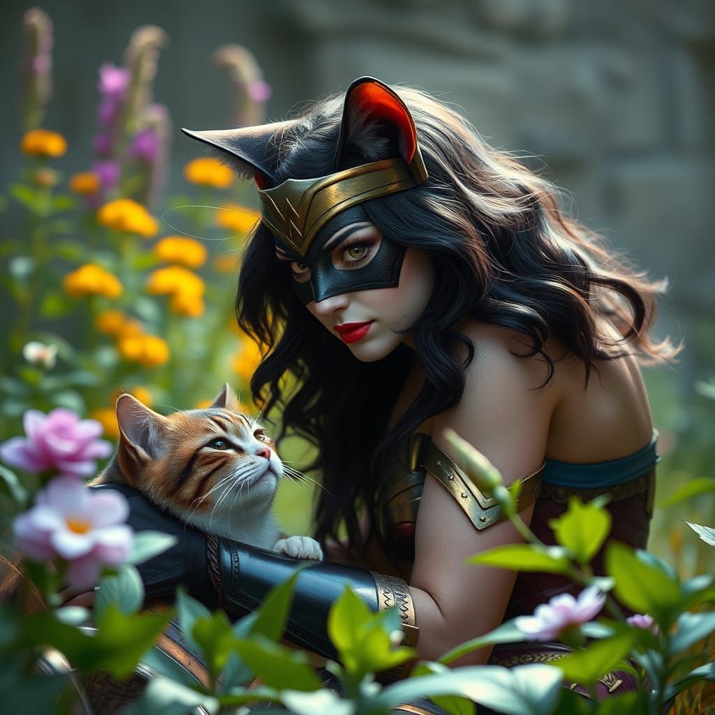 Epic Garden Scene in Matte Painting Style