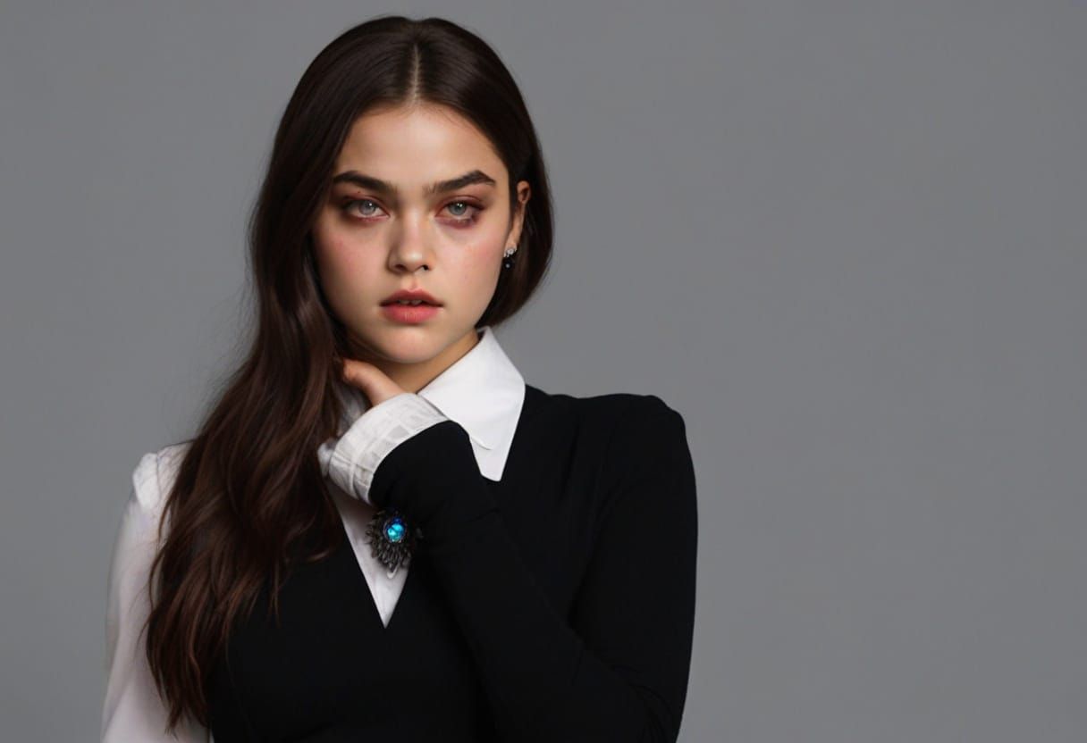 Odeya Rush as Raven with Red Soulstone Amulet