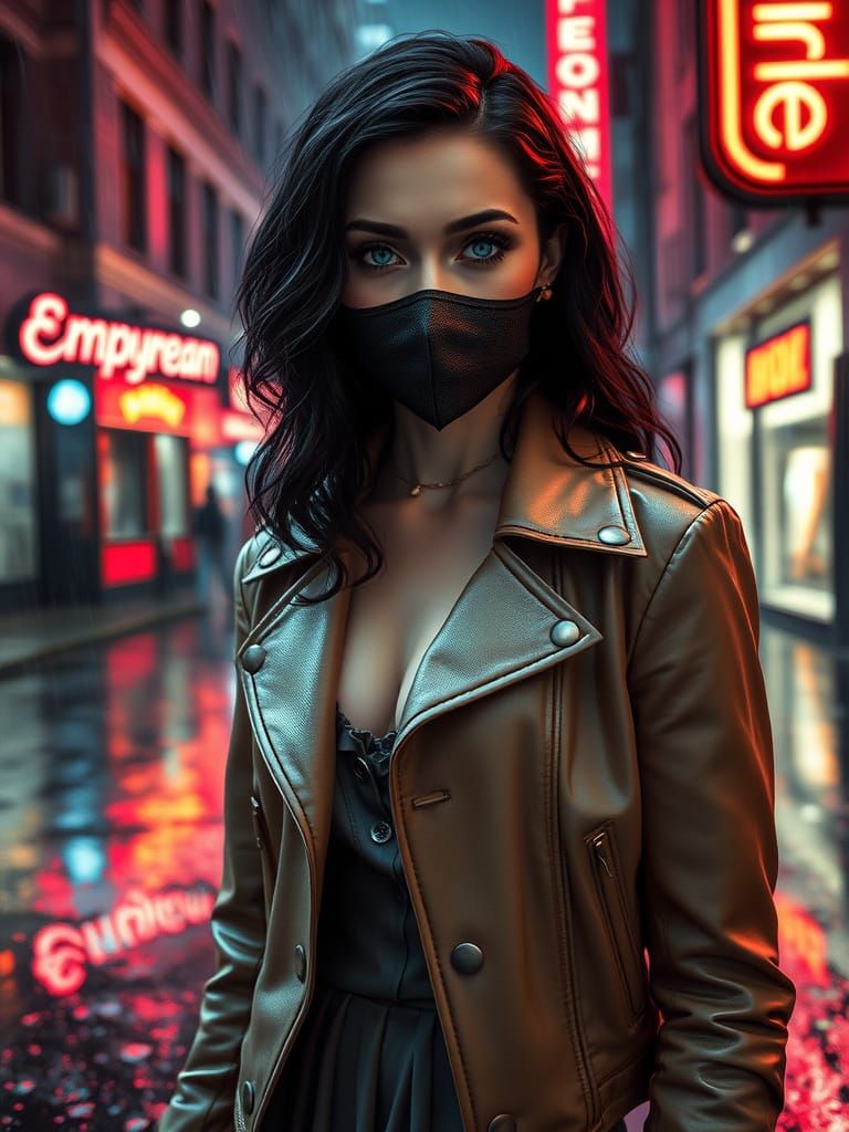 Vampire in Retro Dress, Marvel Comic Style