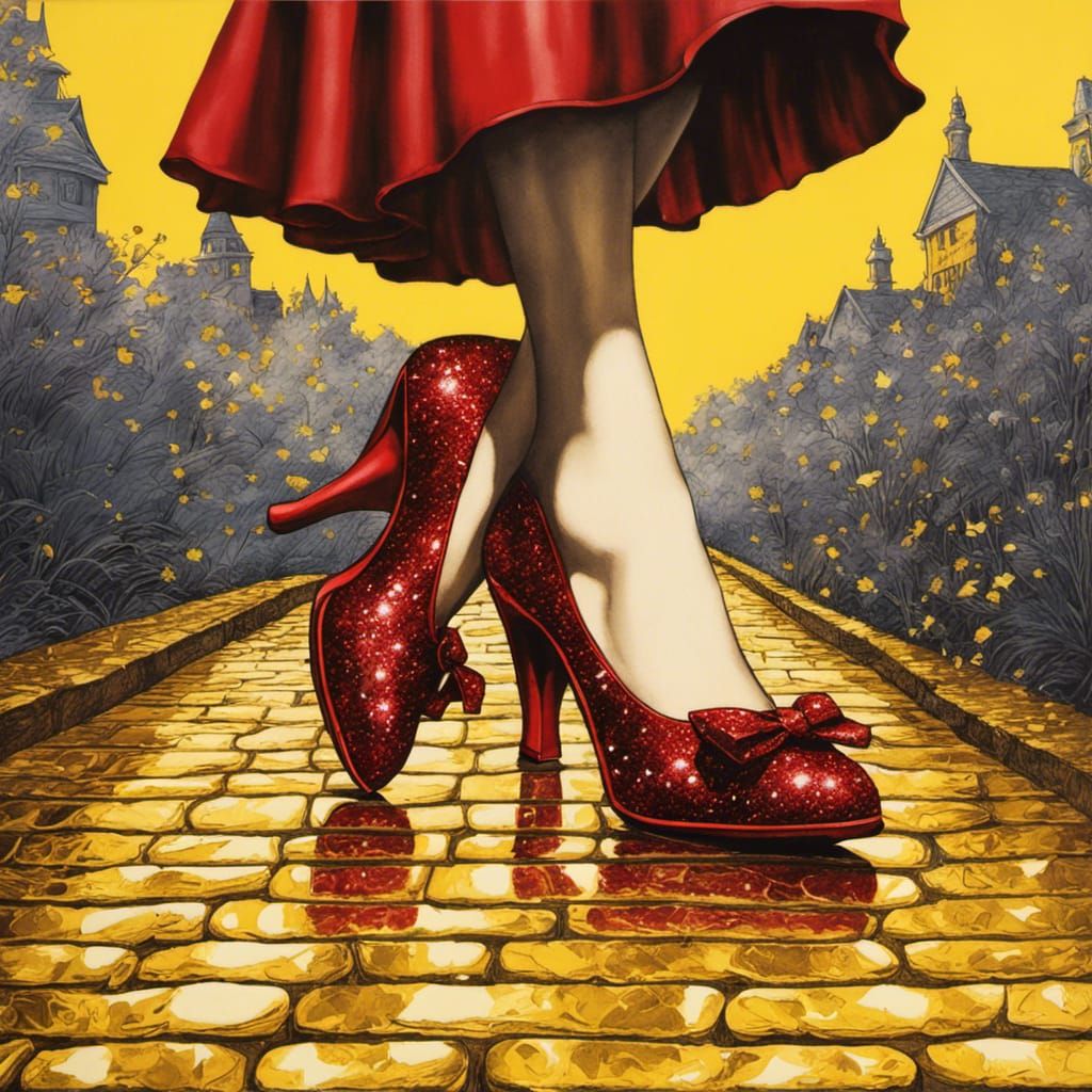 Ruby Slippers on the Yellow Brick Road