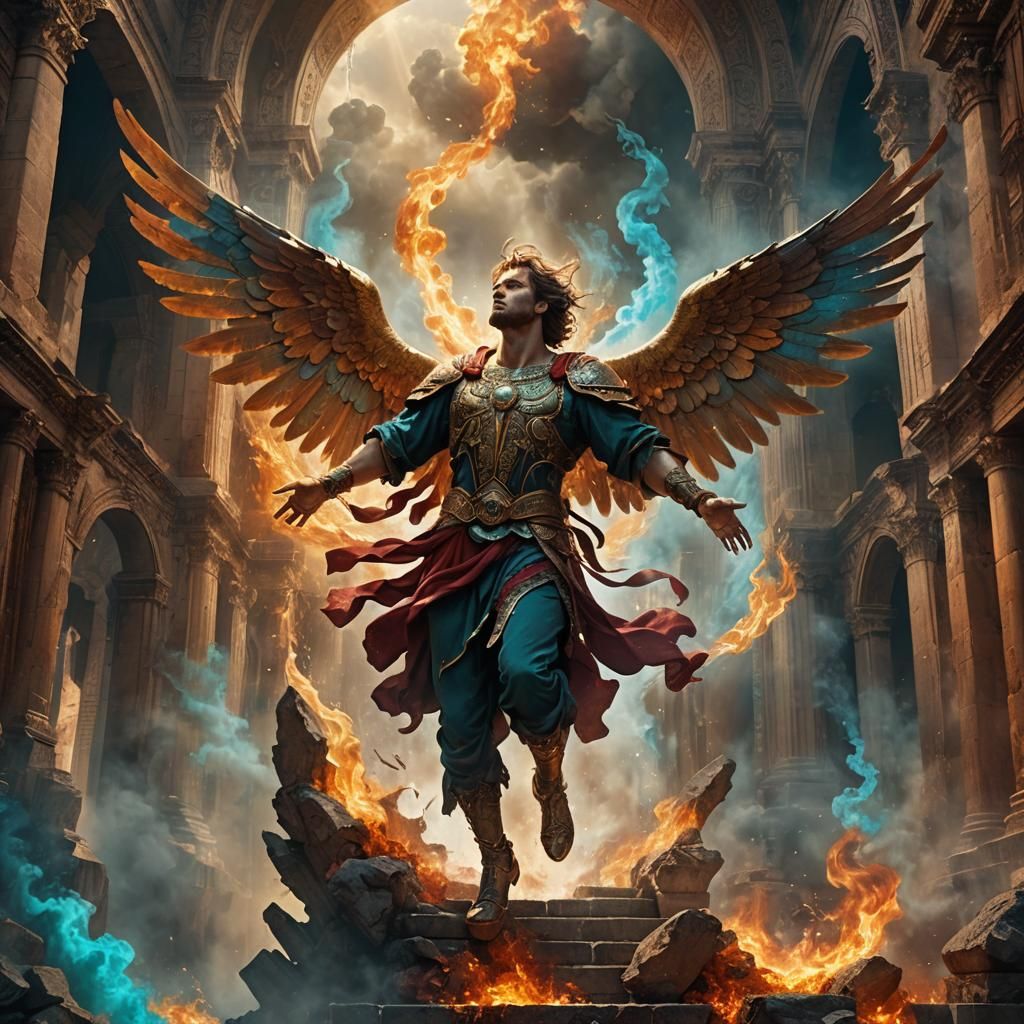 Fallen Angel in High-Fantasy Concept Art