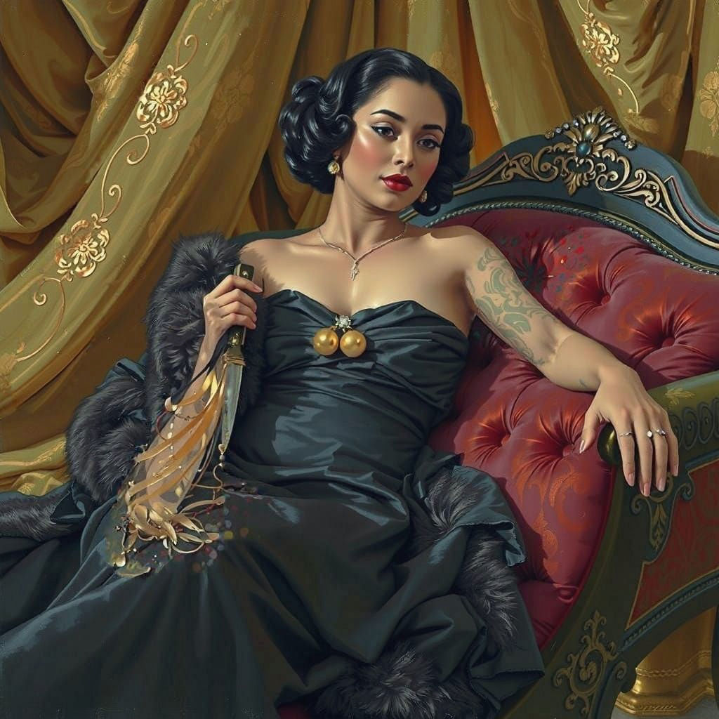 Golden Apple Hollywood Star in Pre-Raphaelite Style