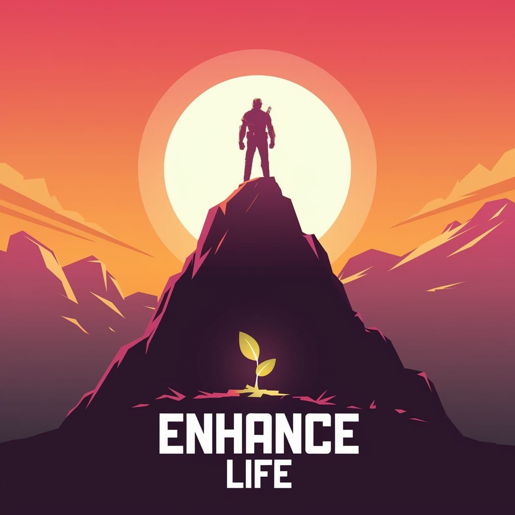 Vibrant Survival Game Poster in Digital Art Style