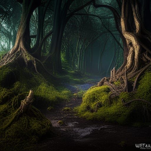 Haunted Woods Fantasy Concept Art