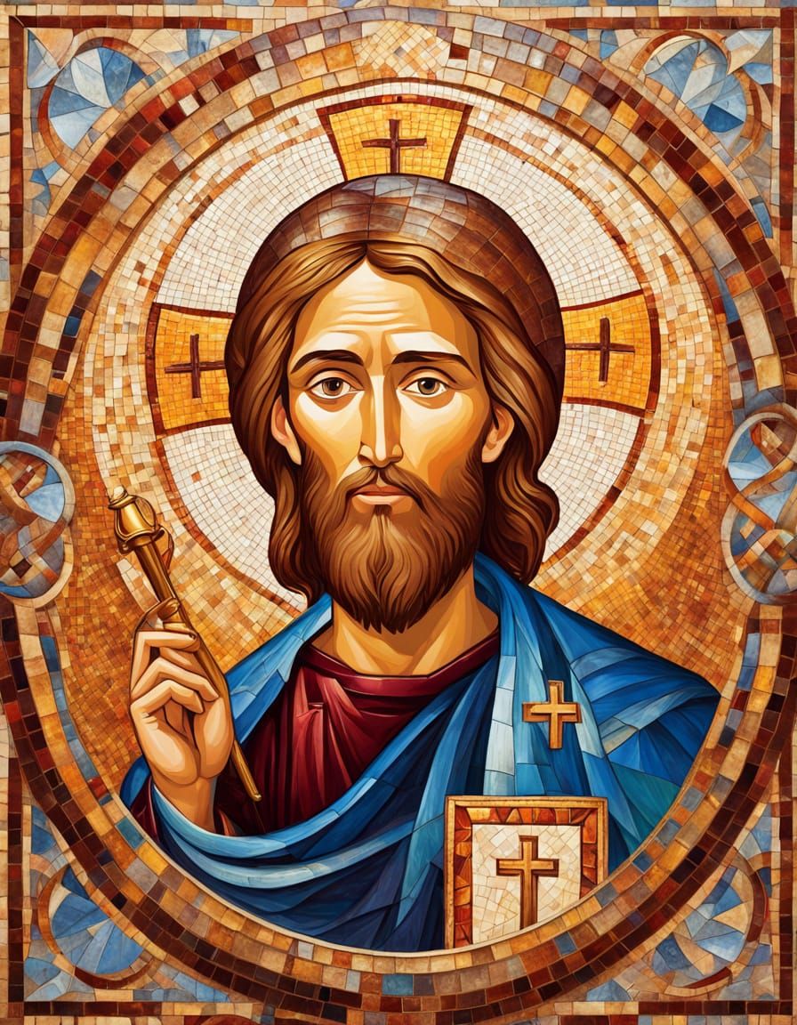 Orthodox Church Icon: Jesus Christ Mosaic