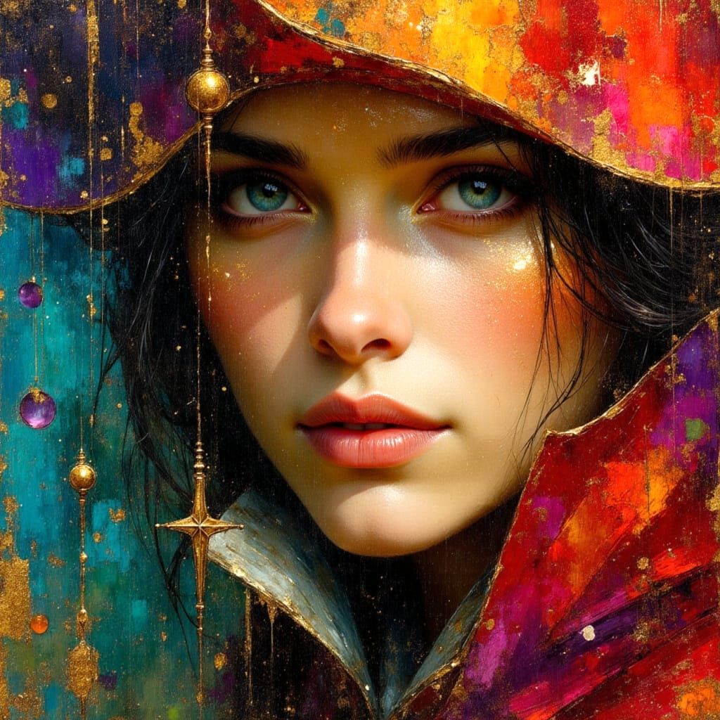 Pirate Royalty Portrait in Vibrant Oil Painting Style