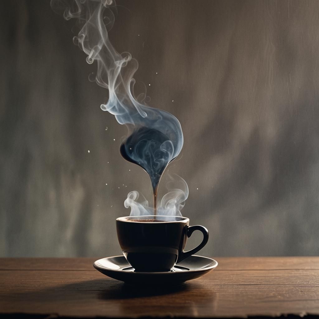 Intimate Nocturne: Coffee, Smoke and Shadows