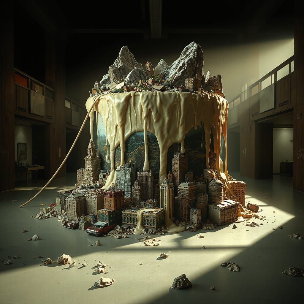 Melting Worldscape in Colossal Bucket