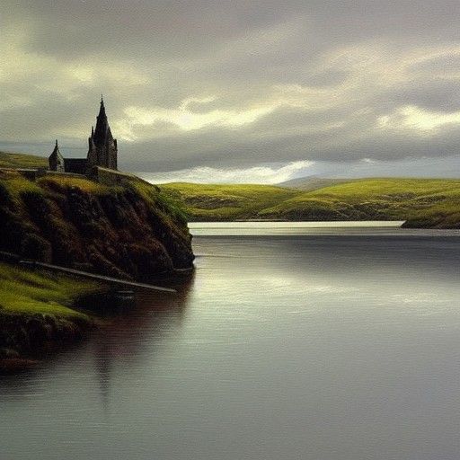 Scottish Landscape Oil Painting in Ultra Realistic 4K