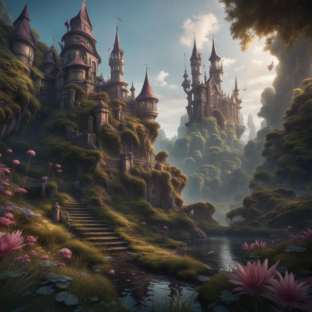 Detailed Fairy Matte Painting in 8K