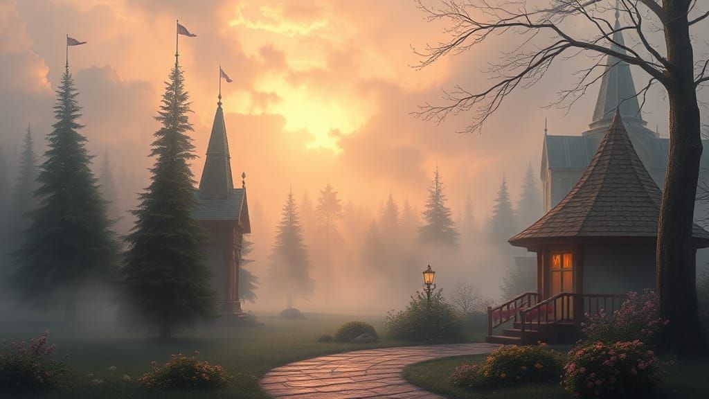 Ethereal Fantasy Scene in Hyperdetailed Style