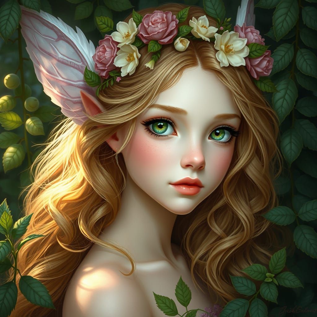 Ethereal Fae Portrait in Ethereal Realism Style