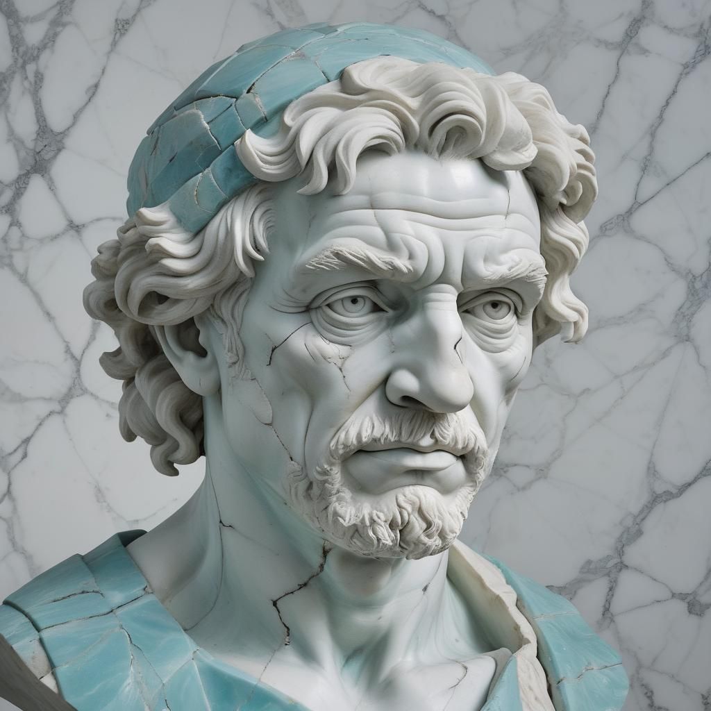 Marble Marvel! Donnie the Tramp is a seriously cracked portr...