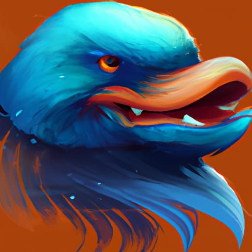 Cartoon Platypus Portrait in Hyperdetailed Digital Art