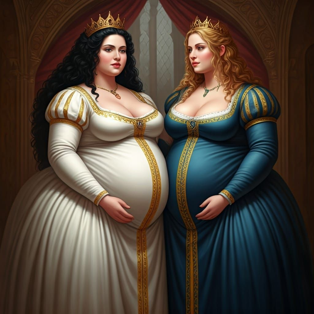 Two Medieval Queens: An Abstract Portrait