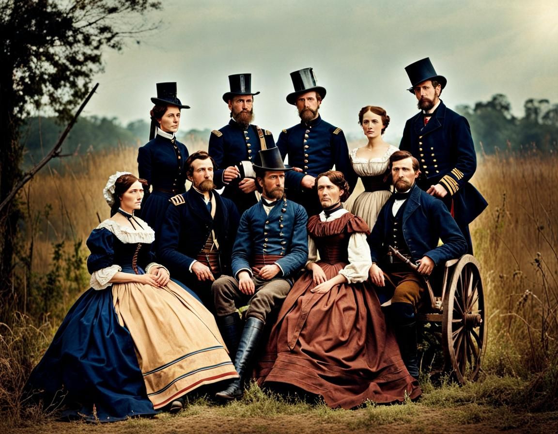 1860s American Civil War : Photos of Union officers with their wives