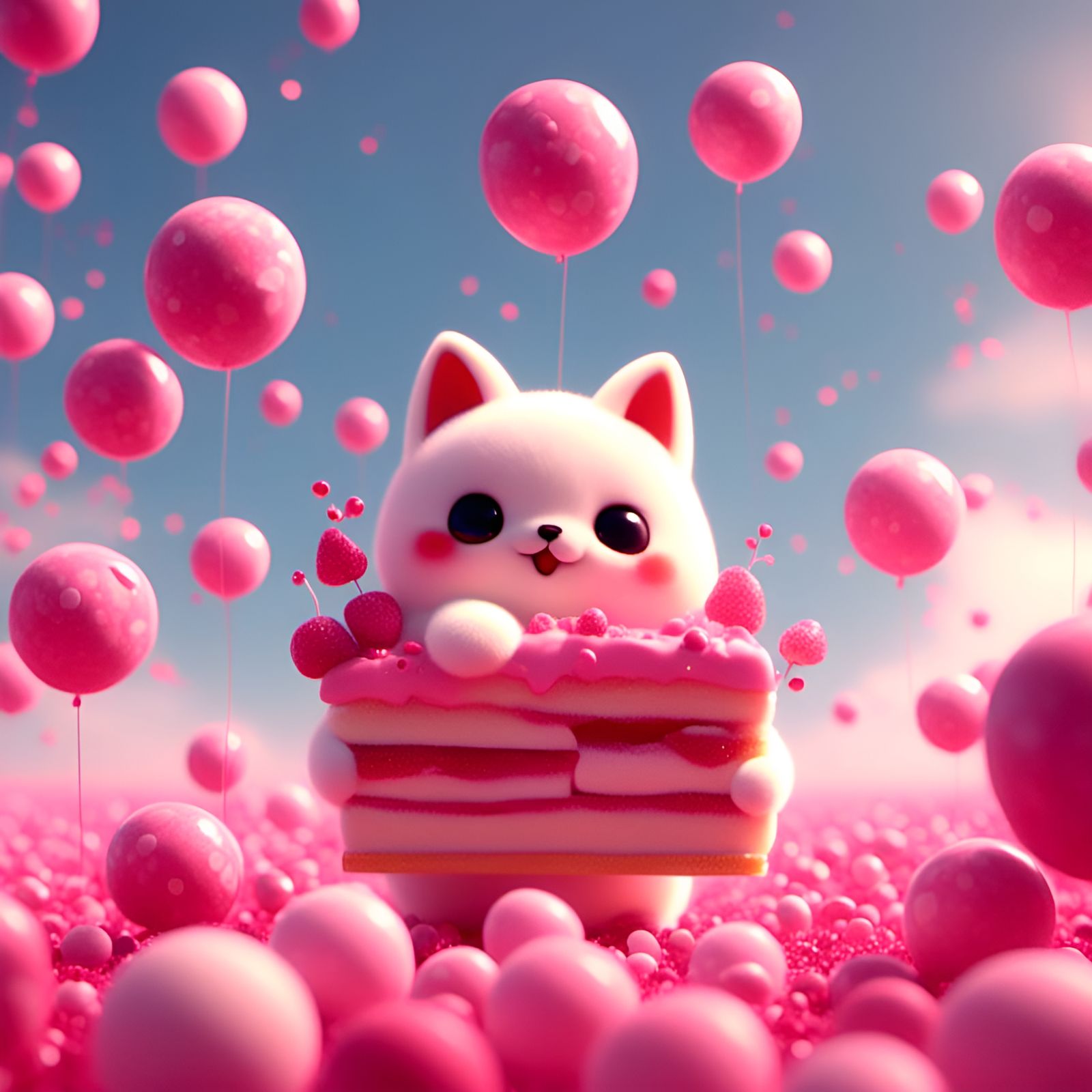 Cute Fluffy Character Generated by AI