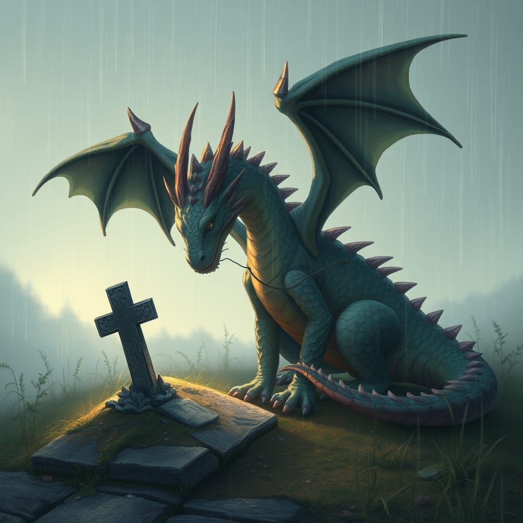Dragon's Grief: A Mourning Scene in Gentle Rain
