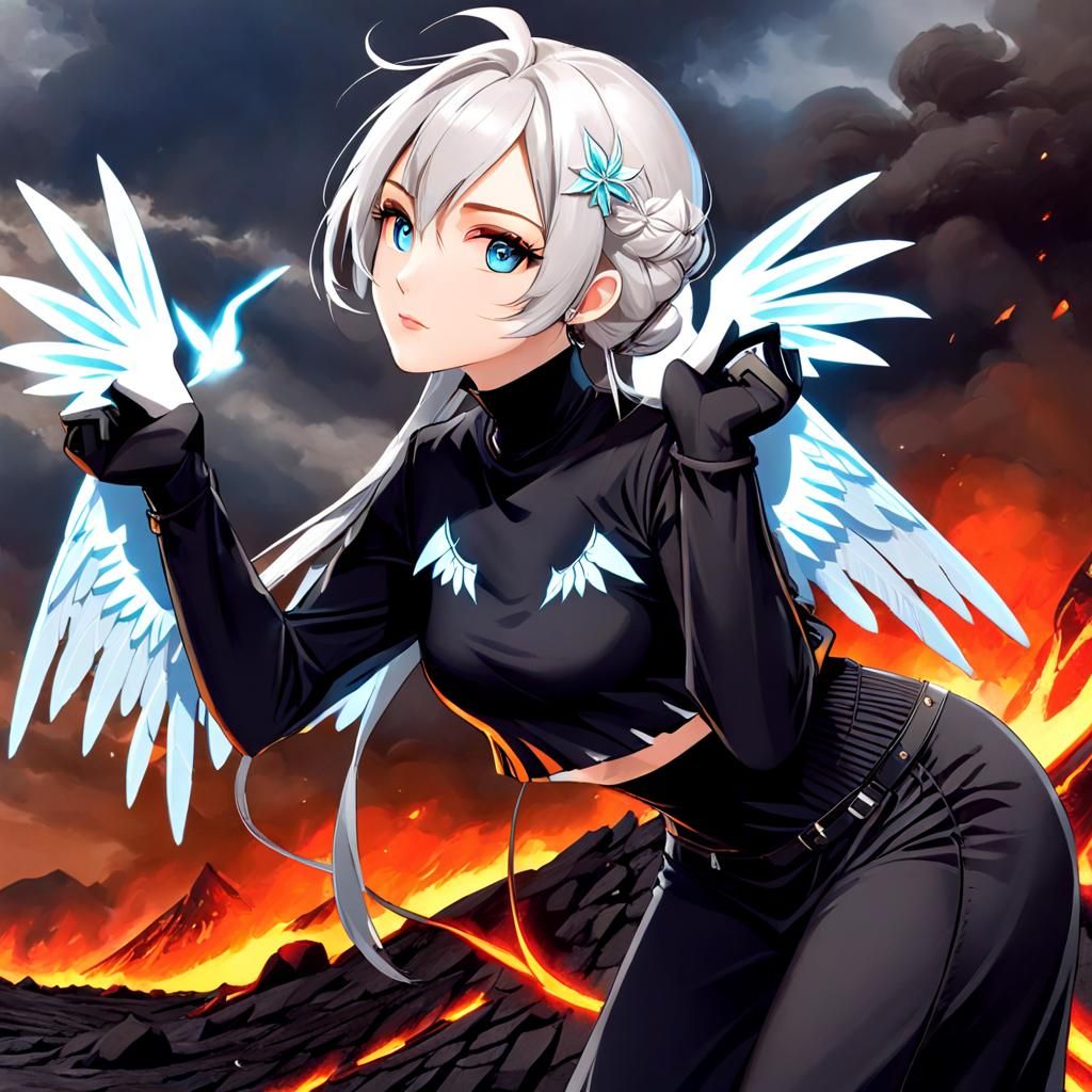 Nephalem: Duality of Angel and Demon in Anime Style