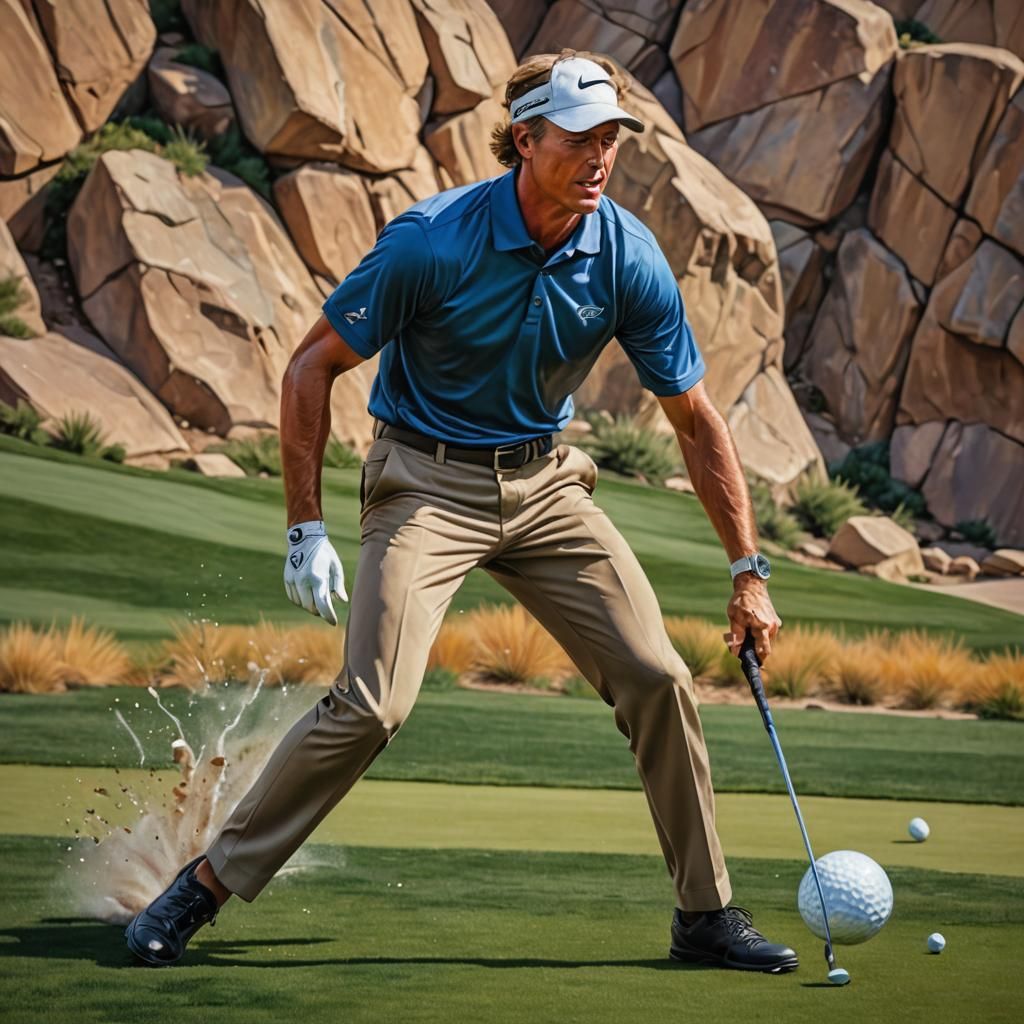 Hale Irwin Plays Football: Hyperrealistic Concept Art