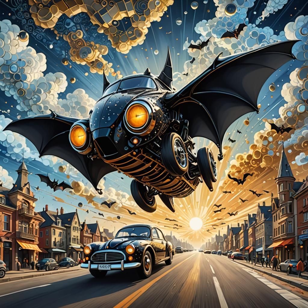 👉🌿Bat - airplane: a natural sculpture of a  [Bat] style  p...