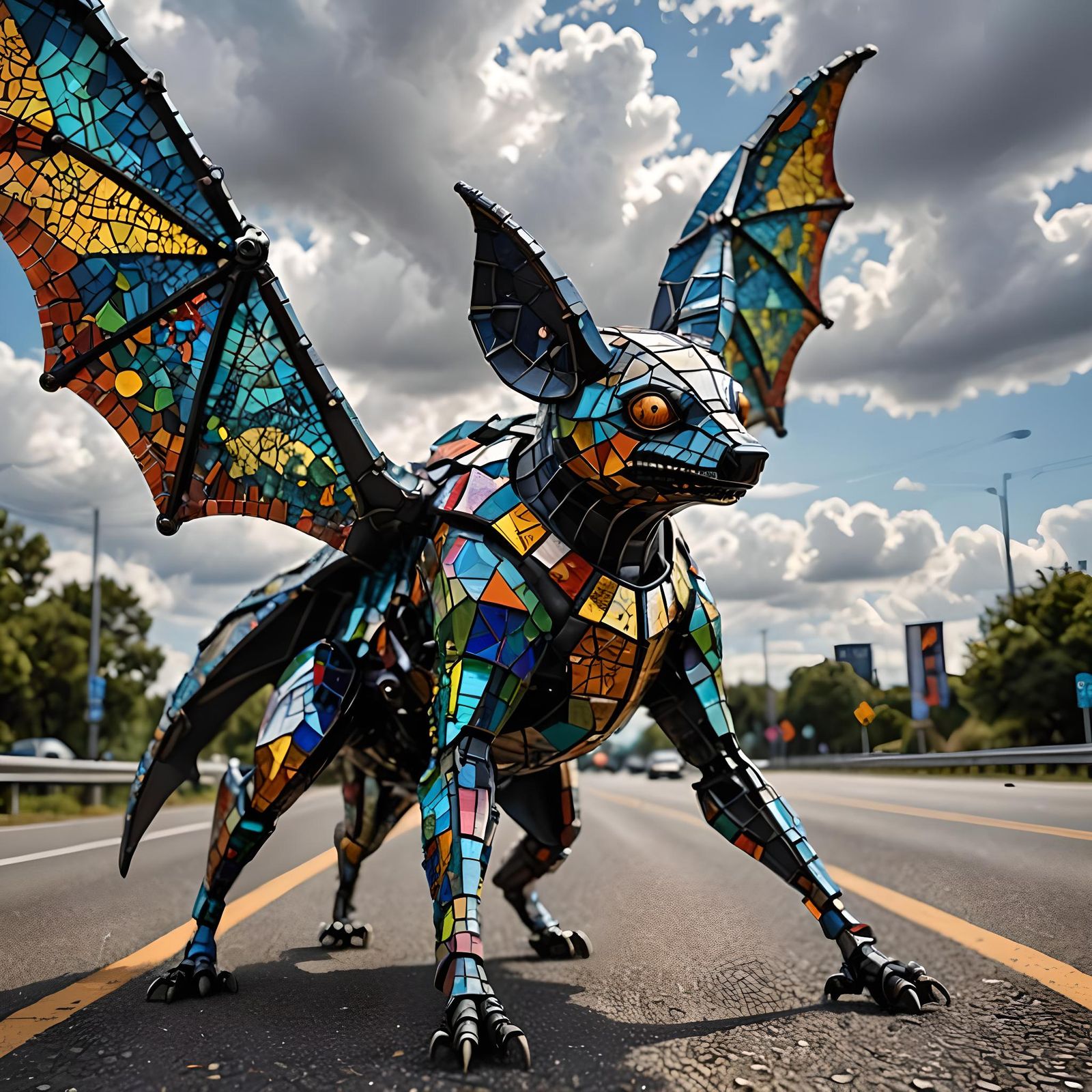 👉🌿Bat - airplane: a natural sculpture of a  [Bat] style  p...