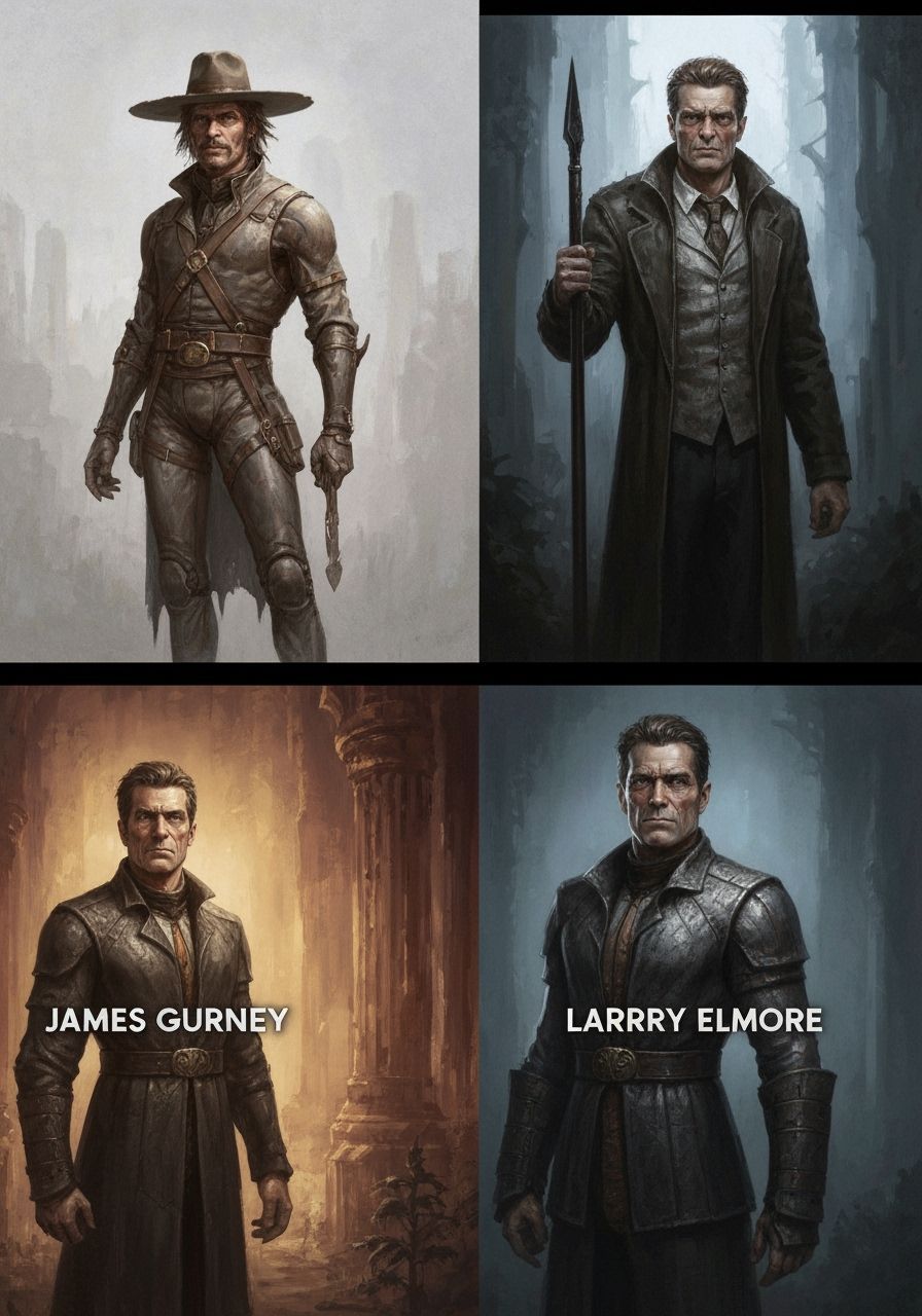 Epic Fantasy Landscape Art in Classic Style