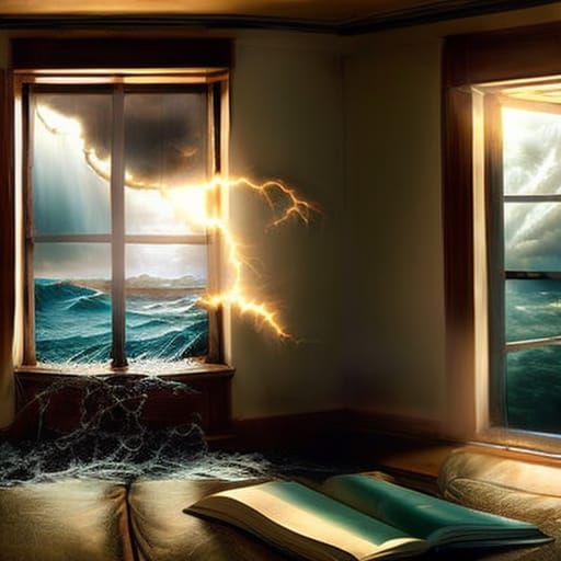 Stormy Ocean View from Cozy Room