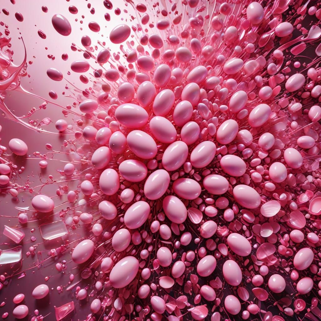 Chaotic Fractal Collage in Glitch Art Style