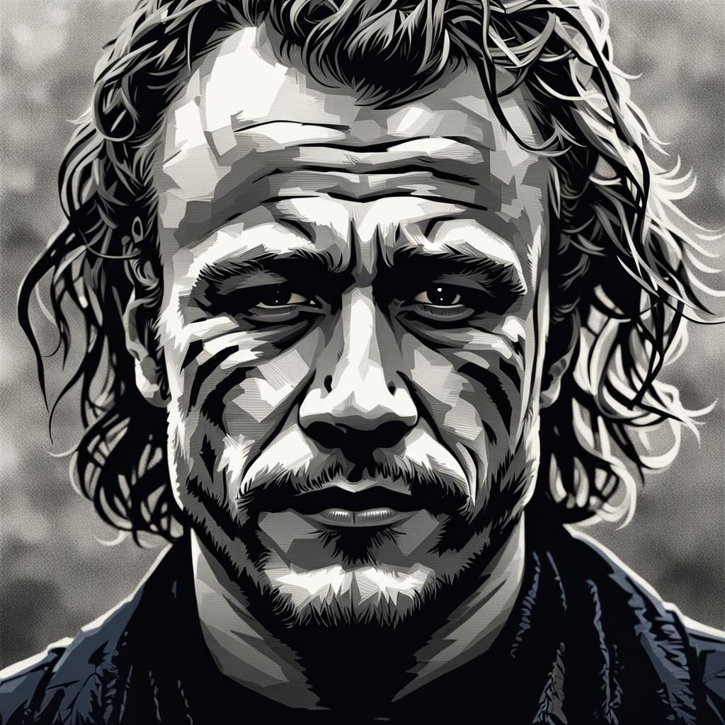 Hyperrealistic Portrait of Heath Ledger